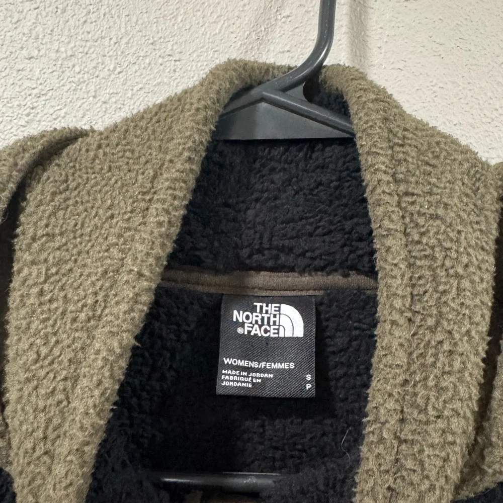 The North Face Gemma FLeece Hooded Jacket Women Small Olive Green Black - Picture 4 of 6